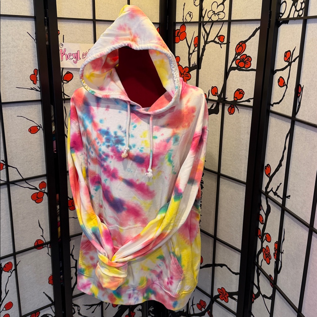 68 Custom Made Colorful Custom Made TieDye Hoodie Xl